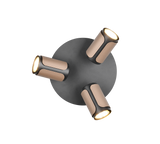 Foco Trio Gillan 3 luces marrón café 30cm 814530365 - vista 2