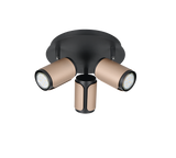 Foco Trio Gillan 3 luces marrón café 30cm 814530365 - vista 3