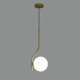 ACB Maui Lámpara de techo colgante 8163/1 Opal/Oro Viejo Mate, LED E27 15W, , (E27 max. Ø45 mm) C81631O