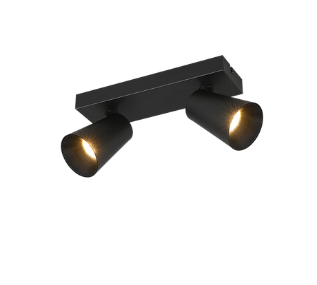 Foco Trio Sharp LED negro mate 3000K Ø8cm 817100232