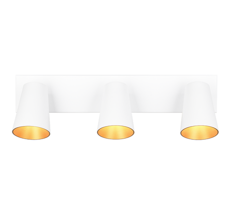 Regleta de focos Sharp Trio blanco, dorado 3 luces GU10 817100331