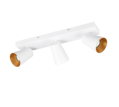 Regleta de focos Sharp Trio blanco, dorado 3 luces GU10 817100331