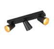 Regleta de focos Sharp Trio negro, dorado 3 luces GU10 817100332