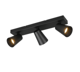 Regleta de focos Sharp Trio negro, dorado 3 luces GU10 817100332