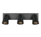 Regleta de focos Sharp Trio negro, dorado 3 luces GU10 817100332