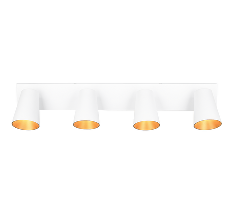 Regleta de focos Sharp Trio blanco, dorado 4 luces GU10 817100431