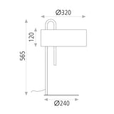 ACB Clip Sobremesa 8178 Blanco Texturado, LED E27 15W, I, Interruptor de cable S8178081B