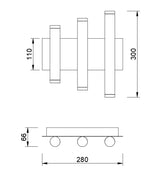 Mantra Cala Aplique LED 36W 3000K marrón 8192