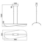 Mantra Bianca Lámpara de techo colgante LED 50W blanco 3000K dimable 8209