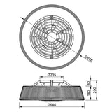 Mantra Polinesia Ventilador de techo con luz plafón LED 70W textil 8227