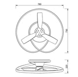 Mantra Ocean Ventilador de techo con luz plafón LED 70W blanco y madera 8235