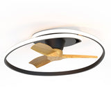 Mantra Ocean Ventilador de techo con luz plafón LED 70W negra y madera 8236