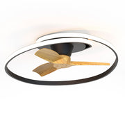 Mantra Ocean Ventilador de techo con luz plafón LED 70W negra y madera 8236