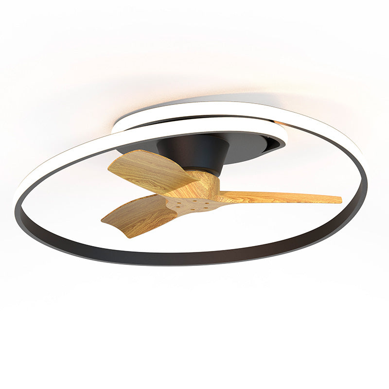 Mantra Ocean Ventilador de techo con luz plafón LED 70W negra y madera 8236