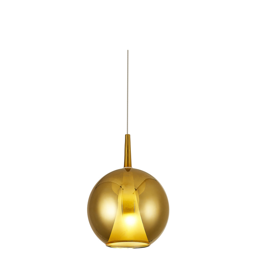 Mantra Elsa Colgante de bola de cristal 2.5M-E27 oro 8243