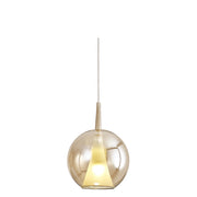 Lámpara colgante de bola Mantra Elsa E27 cristal bronce 8244