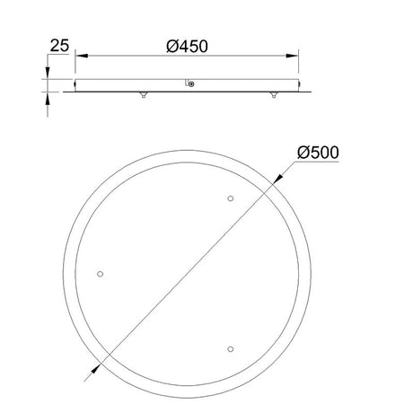 Florón de techo 3L Elsa Mantra oro 8266 - dimensiones