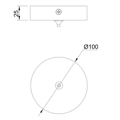 Florón de techo 1L Elsa Mantra cromo 8270 - dimensiones