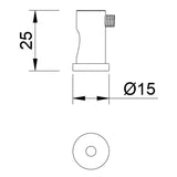 Blocacables Elsa Mantra cromo 8274 - dimensiones