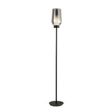 Mantra Nora Lámpara de pie de salón negro cristal ahumado 8290