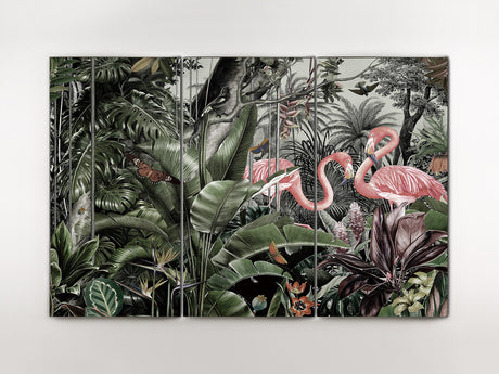 Cuadro fotografía impresa Schuller Triptico Flamencos 180x120cm vista 3