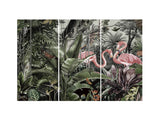 Cuadro fotografía impresa Schuller Triptico Flamencos 180x120cm ambiente