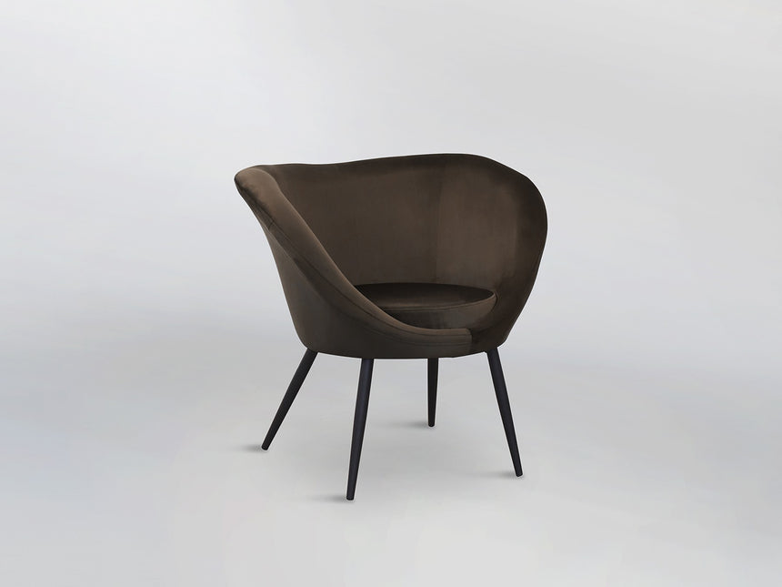 Sillón butaca Schuller Ozome negro y marrón 85x80cm vista 6
