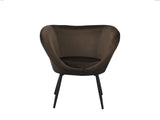 Sillón butaca Schuller Ozome negro y marrón 85x80cm ambiente