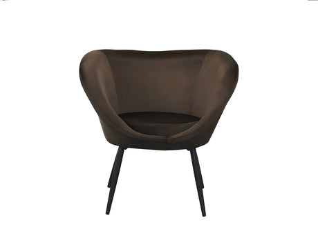 Sillón butaca Schuller Ozome negro y marrón 85x80cm ambiente
