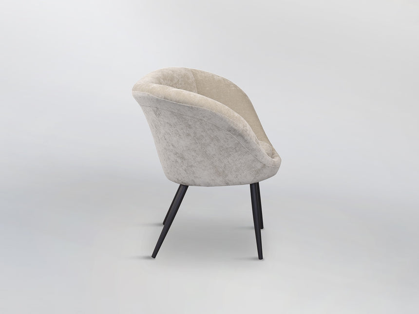 Sillón butaca Schuller Ozome negro y beige 85x80cm vista 3