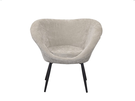 Sillón butaca Schuller Ozome negro y beige 85x80cm ambiente