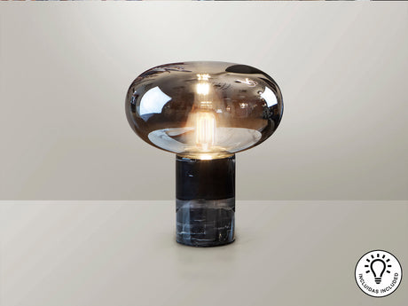 Lámpara de sobremesa Schuller Fungi 1 luz negro y smoke - vista 2