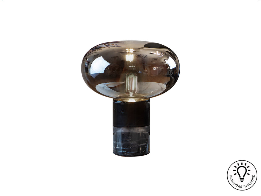 Lámpara de sobremesa Schuller Fungi 1 luz negro y smoke - vista 3