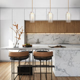 Mantra Nora Lámpara de techo colgante Lineal 3 luces oro/blanco 8397