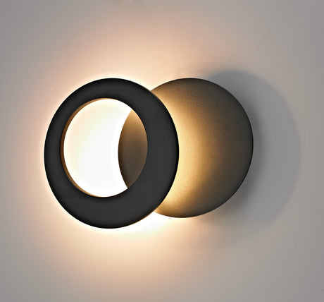 Aplique Mantra Toronto LED aluminio 3000 IP20 Ø22cm negro — ref. 8462 (1)