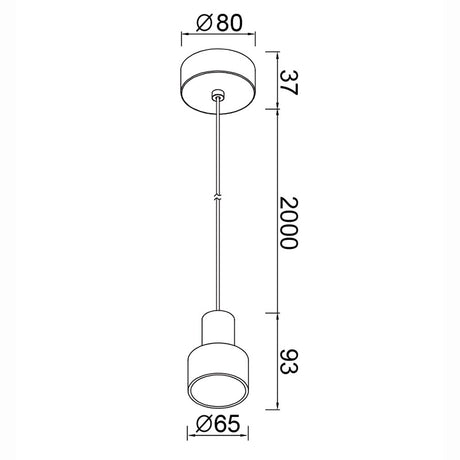Lámpara de techo Gruissan Mantra negro 8467