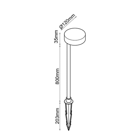 Baliza exterior Nagano Mantra negro 8478