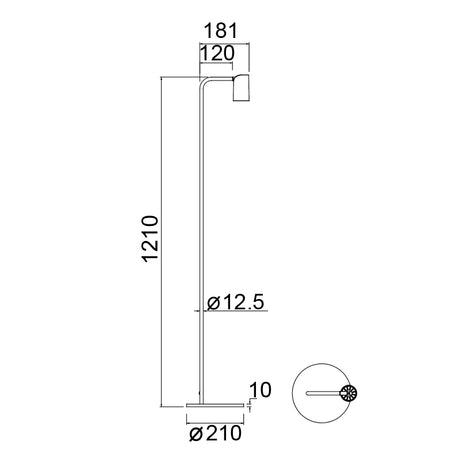 Lámpara de pie Sal Mantra dorado 8493