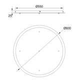 Florón de techo 5L Elsa Mantra negro 8516 - dimensiones