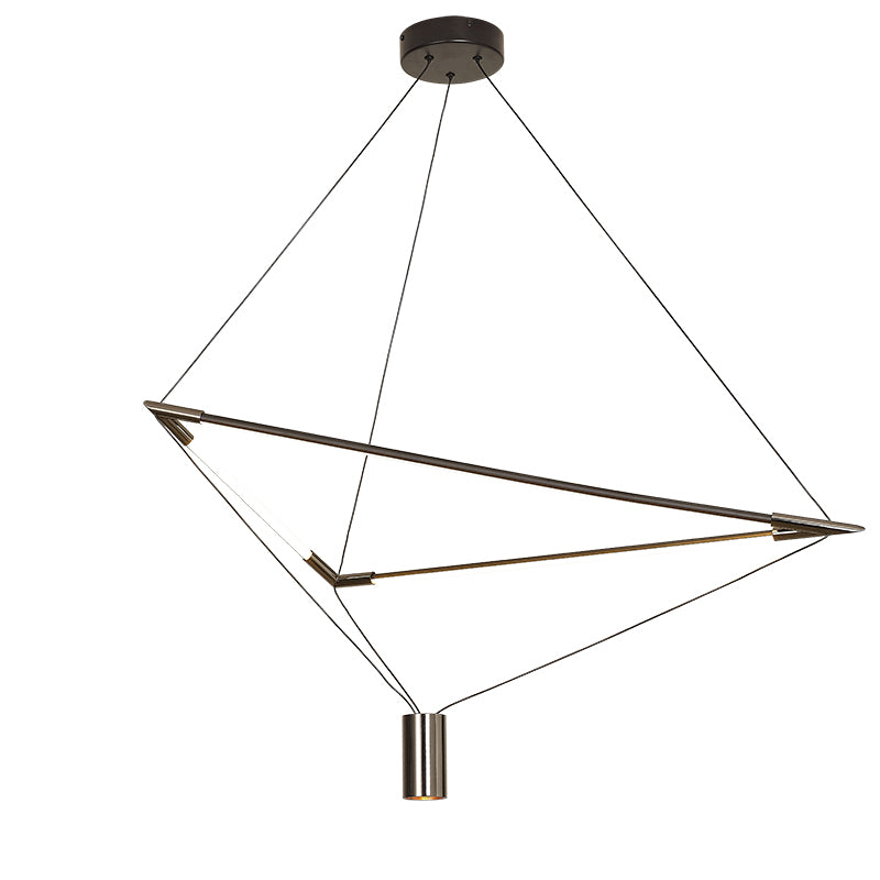 Mantra Electra lámpara de techo colgante LED 26w negro Ø150cm 8531