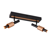Foco de techo Ikaris Trio negro 2 luces 855310232