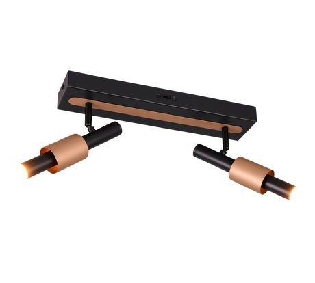 Foco de techo Ikaris Trio negro 2 luces 855310232