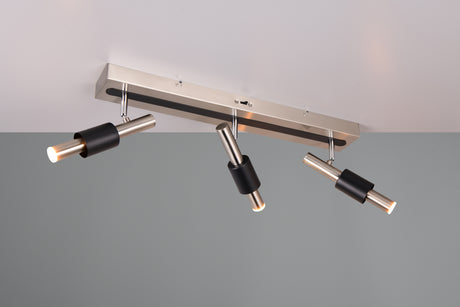 Foco Trio Ikaris LED níquel mate 63cm 855310307