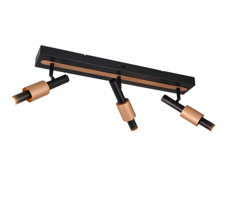 Foco de techo Ikaris Trio negro 3 luces 855310332