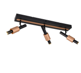 Regleta de focos Trio Ikaris negro 3 luces LED 63x20,5cm 855310332