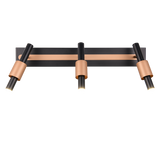 Regleta de focos Trio Ikaris negro 3 luces LED 63x20,5cm 855310332