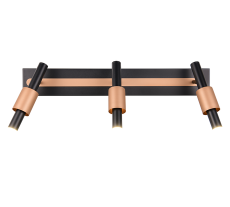 Regleta de focos Trio Ikaris negro 3 luces LED 63x20,5cm 855310332