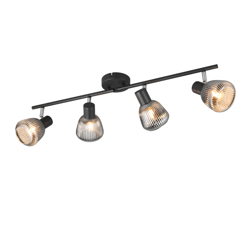 Regleta de focos Tarifa Trio negro 4 luces 862800432