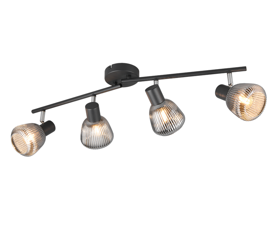 Regleta de focos Tarifa Trio negro 4 luces 862800432