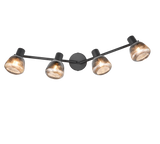Regleta de focos Tarifa Trio negro 4 luces 862800432
